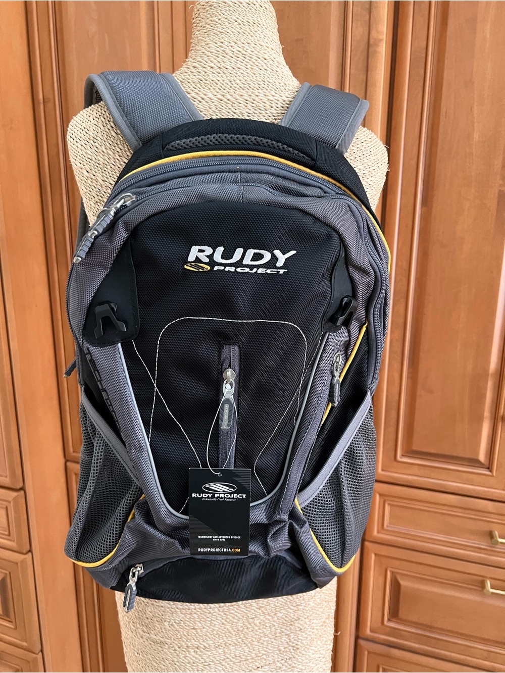Rudy Project Gray & Black Backpack with Yellow Accents